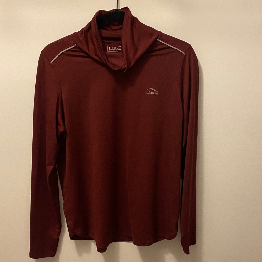 L.L. Bean Men's Burgundy Turtleneck Sweater
